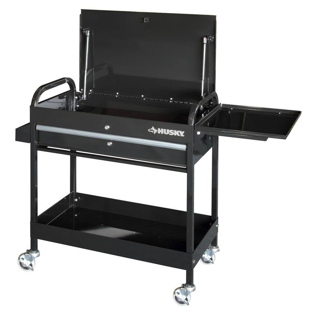 Black 1-Drawer Tool Utility Cart W210285