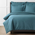 Twin Blue Supima Cotton Percale Duvet Cover N9513
