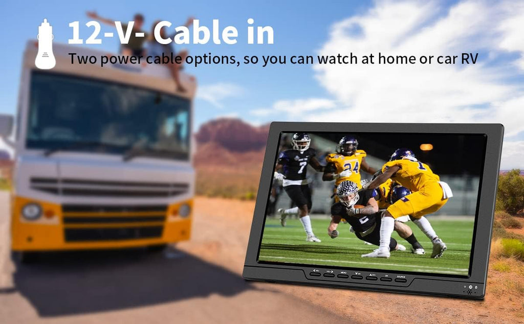 13.3 Inch Portable TV with ATSC Digital TV, Rechargeable Battery, HDMI Input Y5867