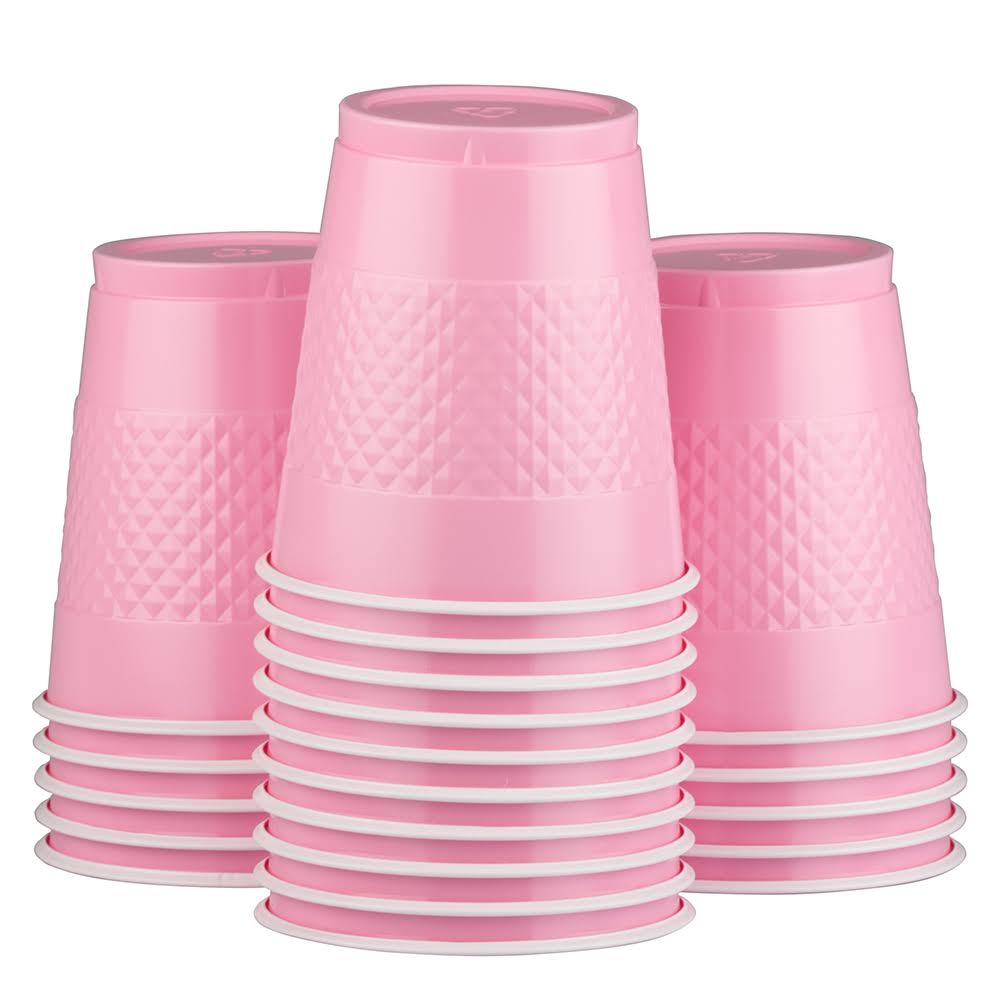Baby Pink 12 oz Plastic Cups G943