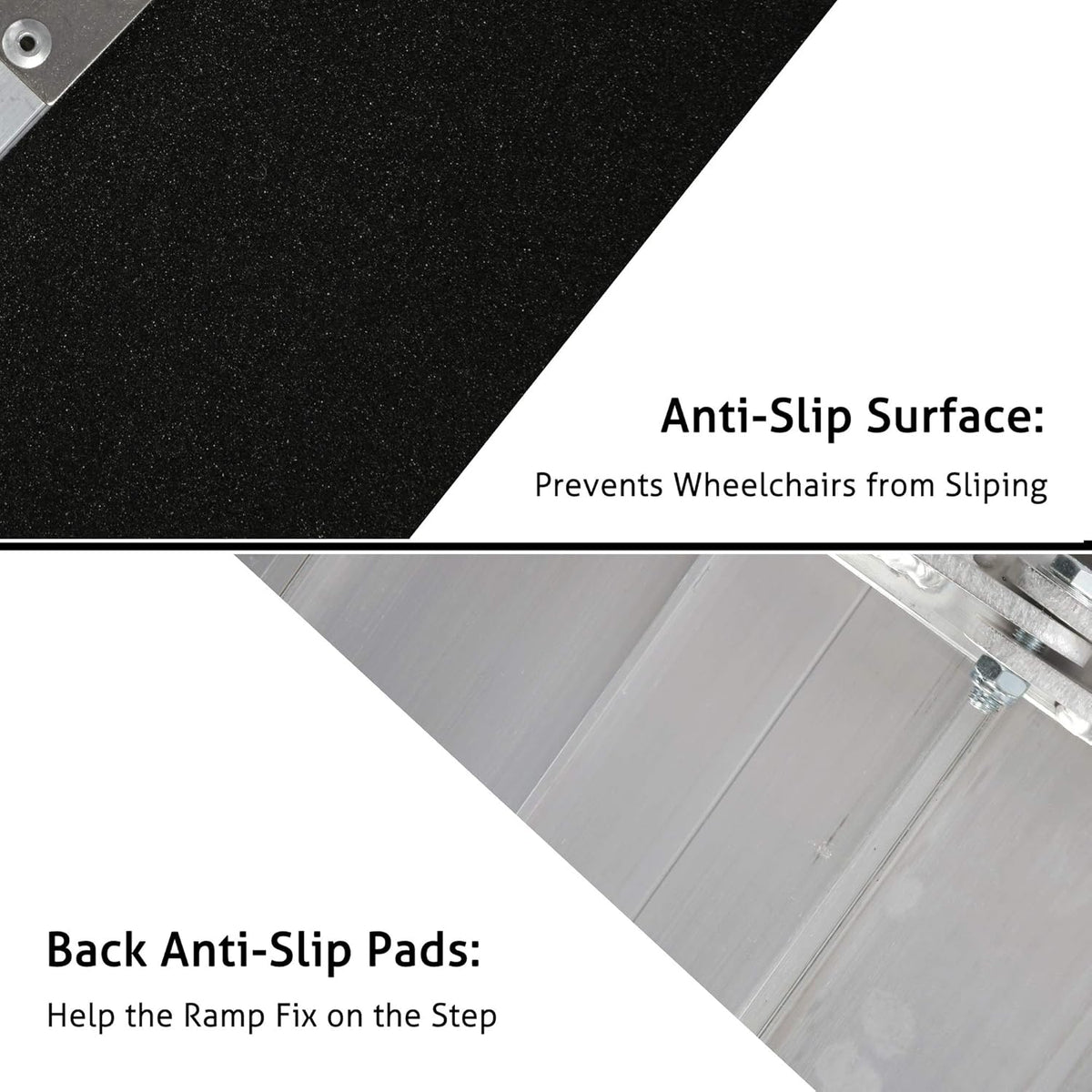 7FT Portable Adjustable Telescoping Wheelchair Ramp A962