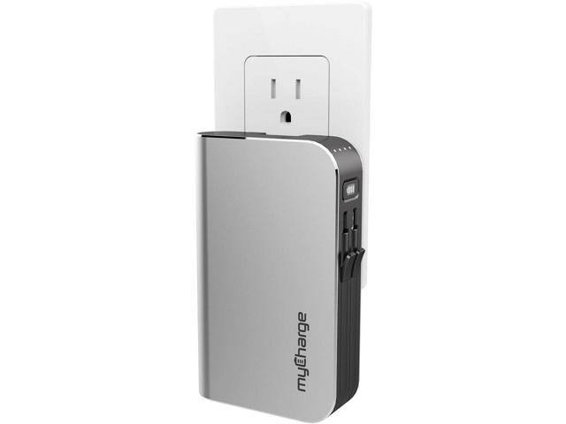 Portable Charger Power Bank 6700 mAh External Battery Pack Foldable Plug Built in Cables K6066