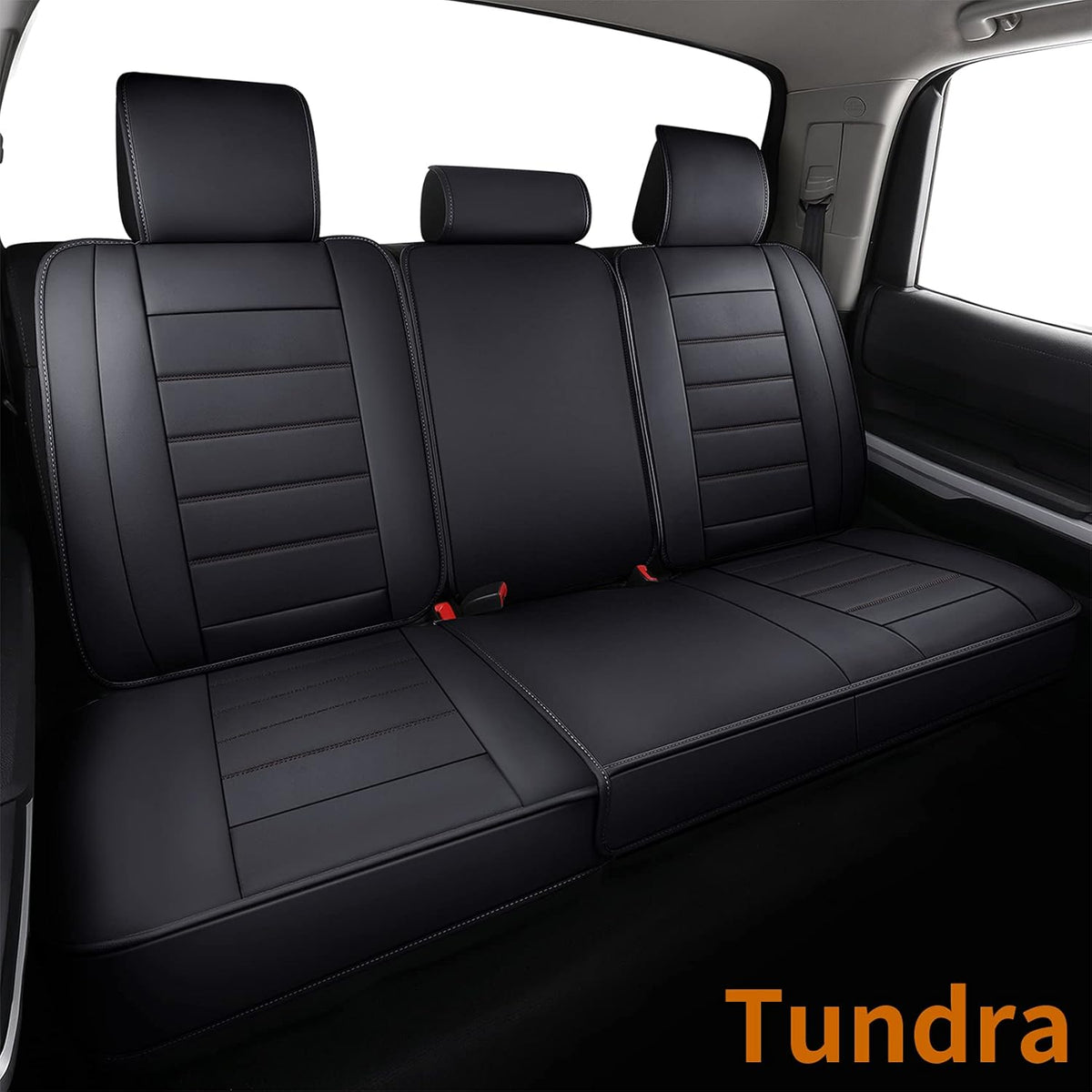 Black Faux Leather Seat Covers Front Set 2 pcs Y10352