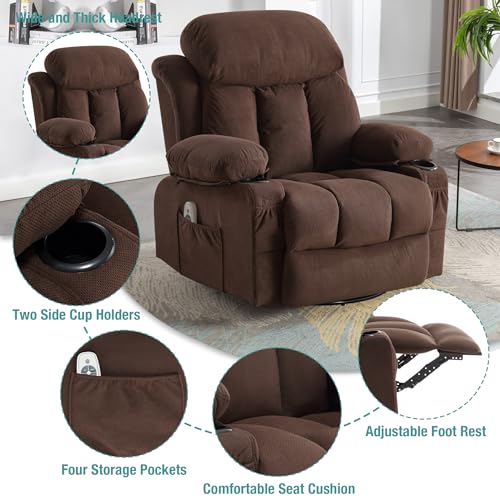 Massage Recliner Chair with Heat and Vibration Grey G903