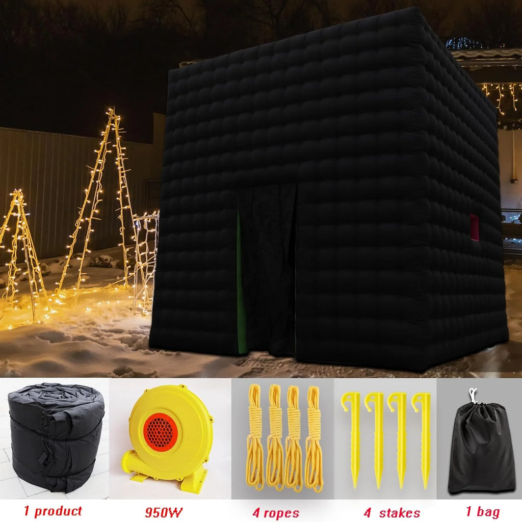 Large Black Inflatable Cube Tent 14x14x14Ft O302164