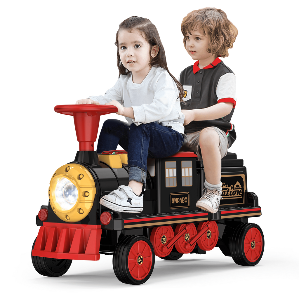 12 Volt 2 Seater Kids Ride on Train with Storage Box E859