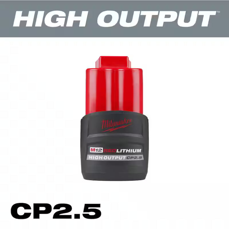 12V Lithium-Ion Brushless Cordless 1/4 in. Extended Reach Ratchet with 2.5 Ah Battery Pack X8496