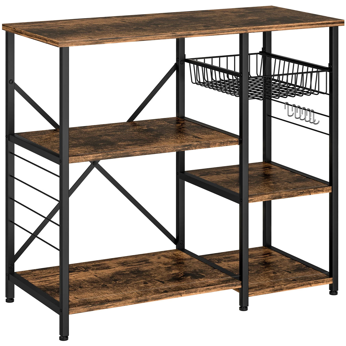 6 Tier Kitchen Bakers Rack with Power Outlet P2319