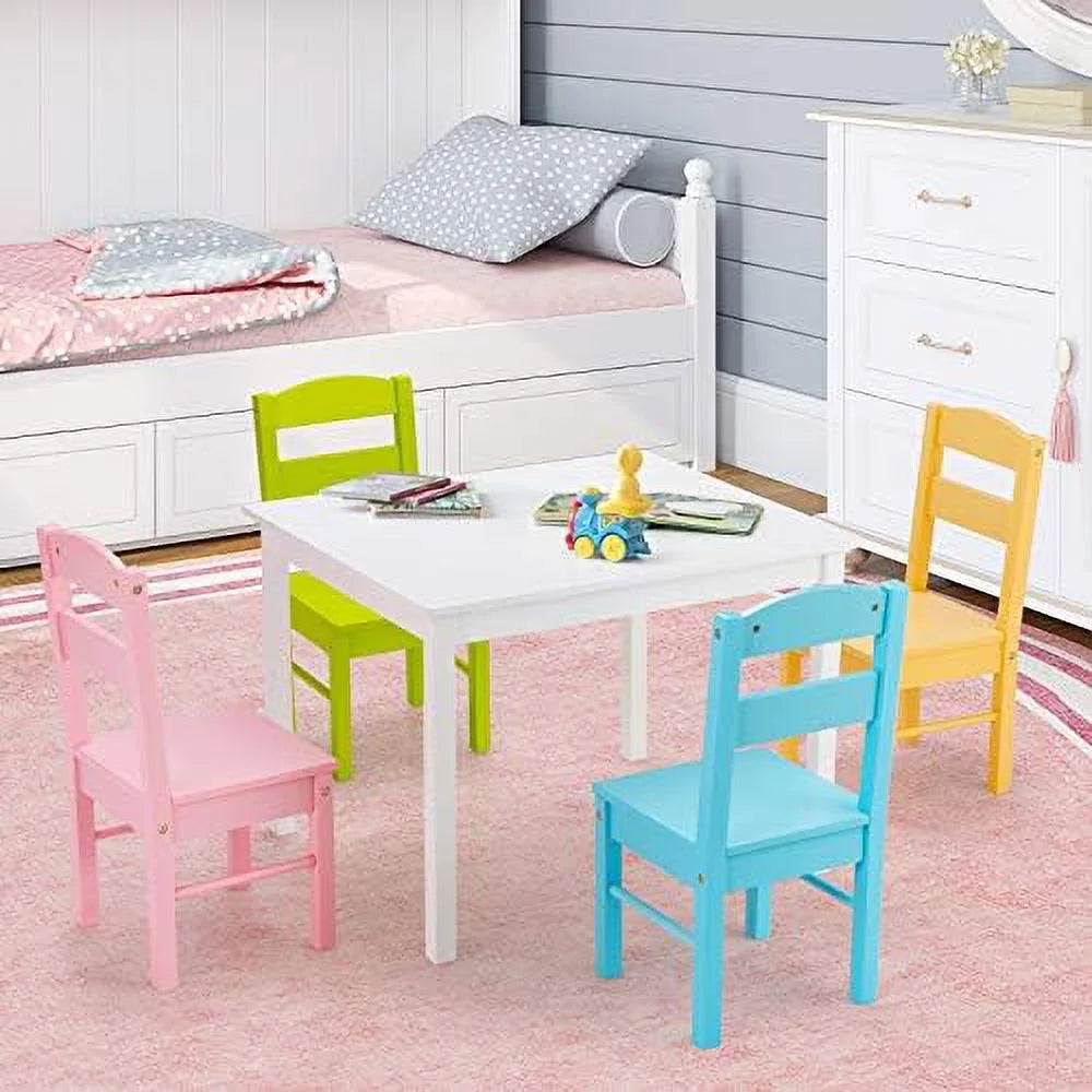 5 Piece Wood Table and Chair Set T2755