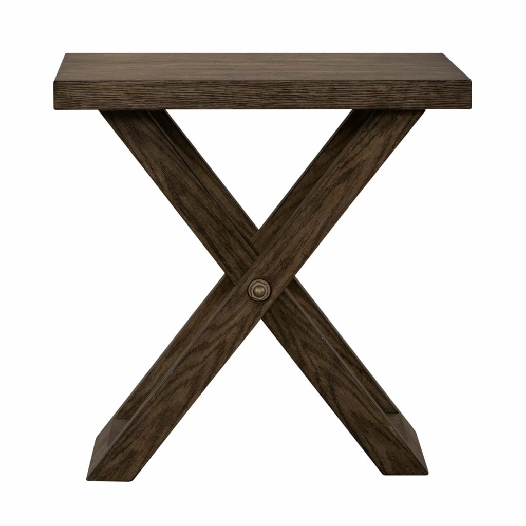 Russet Brown Chairside Table A55010