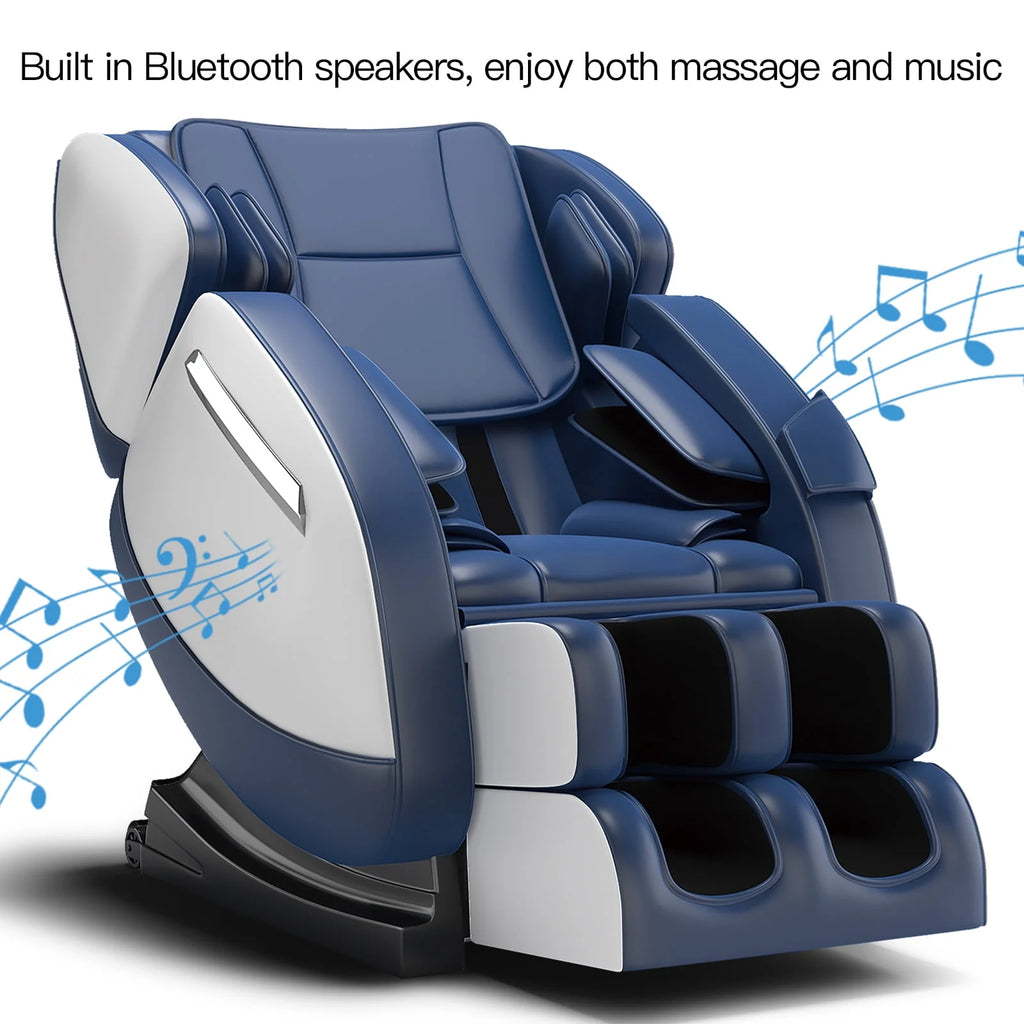 Black Full Body Zero Gravity Massage Chair with Heat and Foot Roller N425612