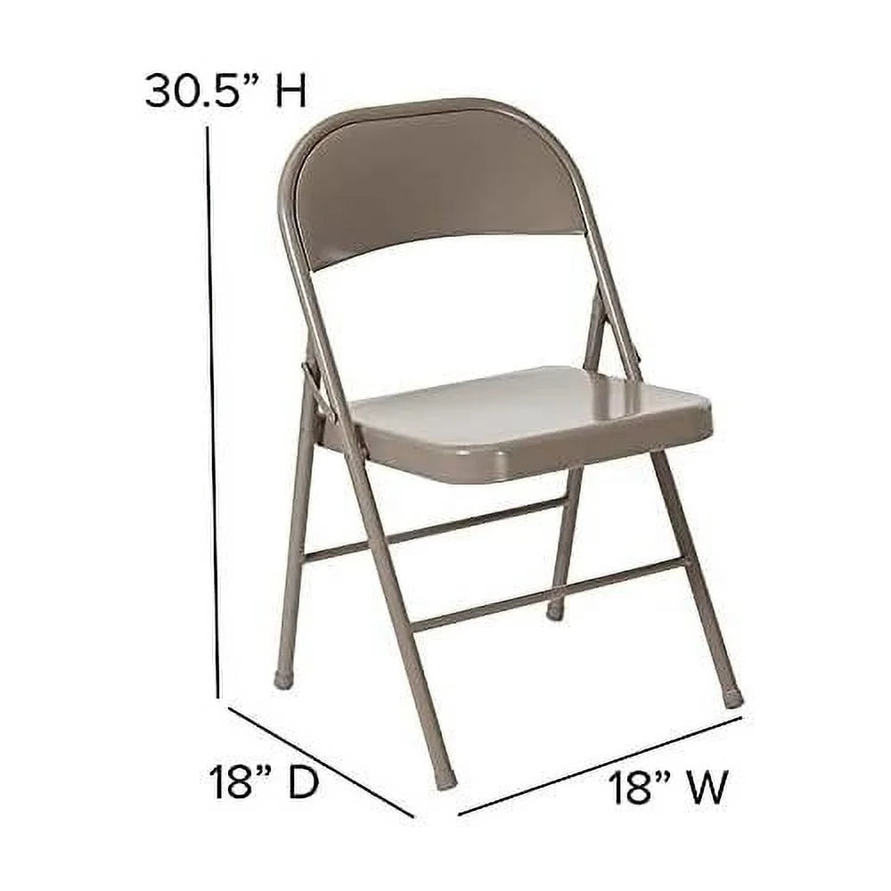10 Pack Gray Metal Folding Chair D45796