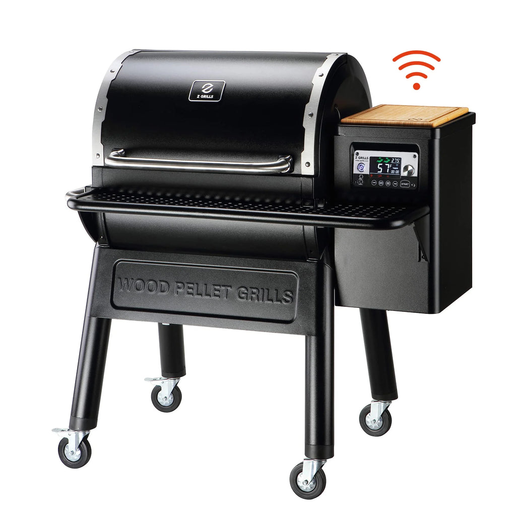 Pellet Grill & Smoker with Foldable Front Shelf, Ash Cleanout System, Rain Cover, 1056 sq.in Cooking Area L478999