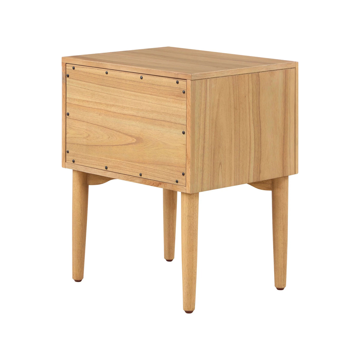 Natural Oak Nightstand with Solid Wood Frame M9550