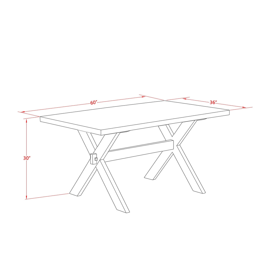 6 Pc Dining Room Table Set with Bench R257089