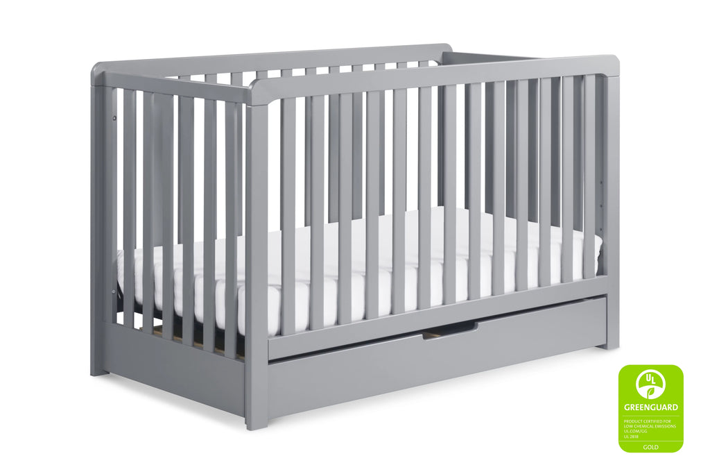 Gray 4-in-1 Convertible Crib with Trundle Drawer U385