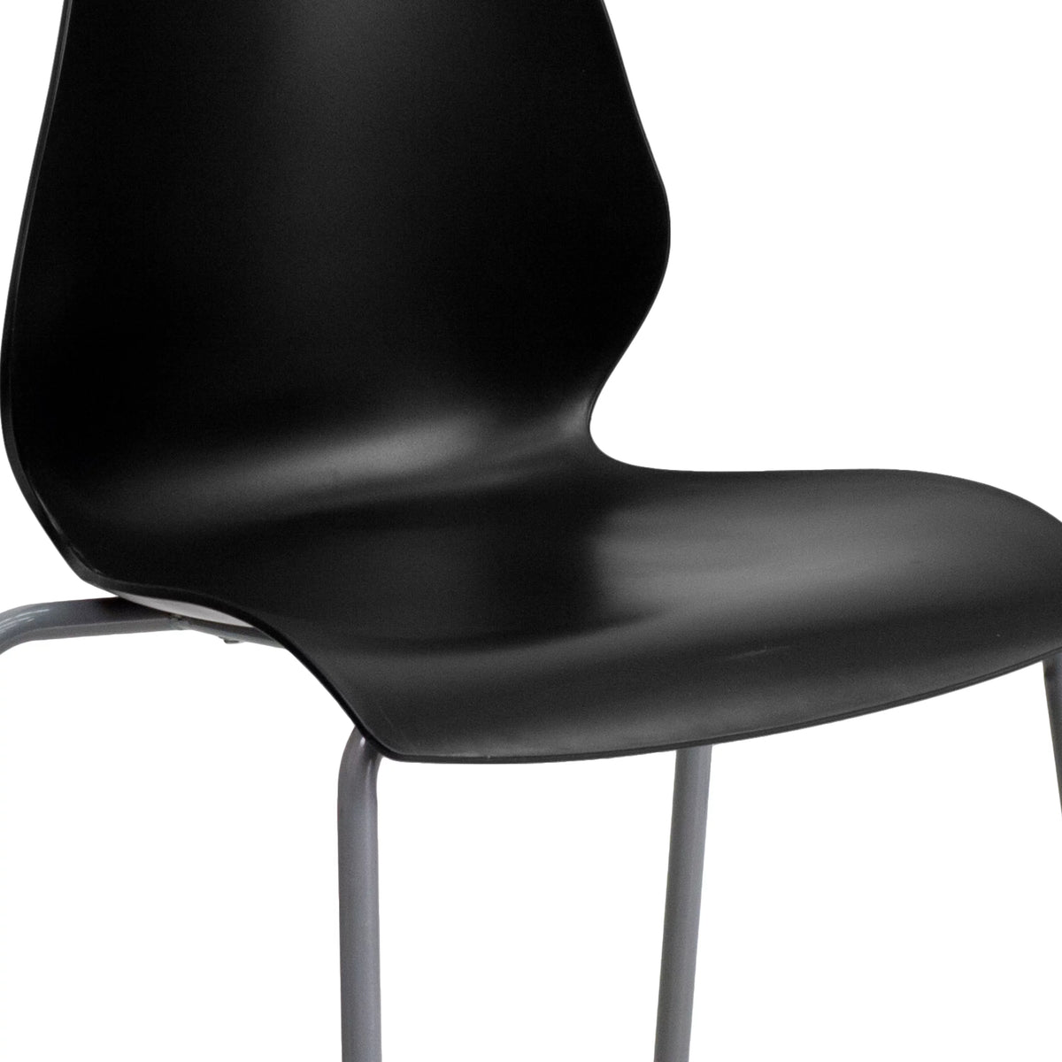 Black Stack Chair with Lumbar Support N5654