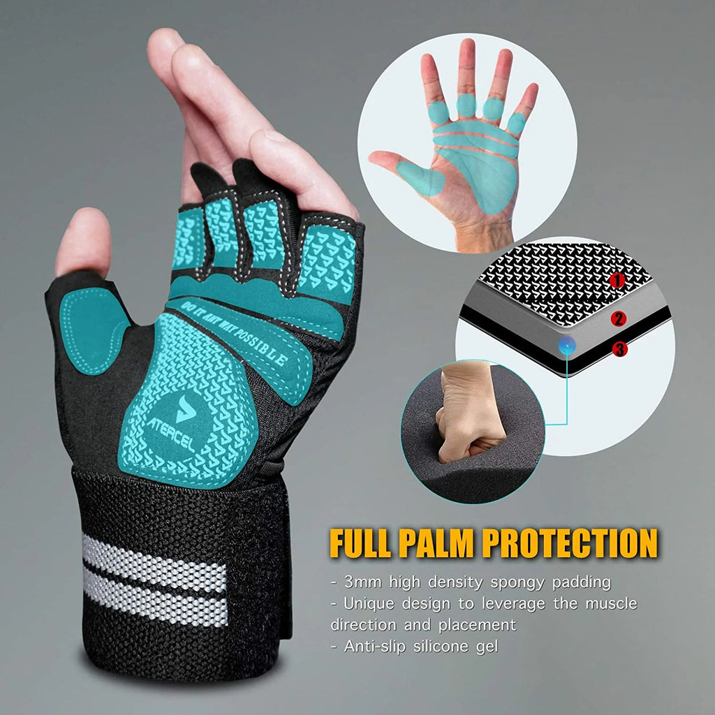 Breathable Workout Gloves with Wrist Support W852930
