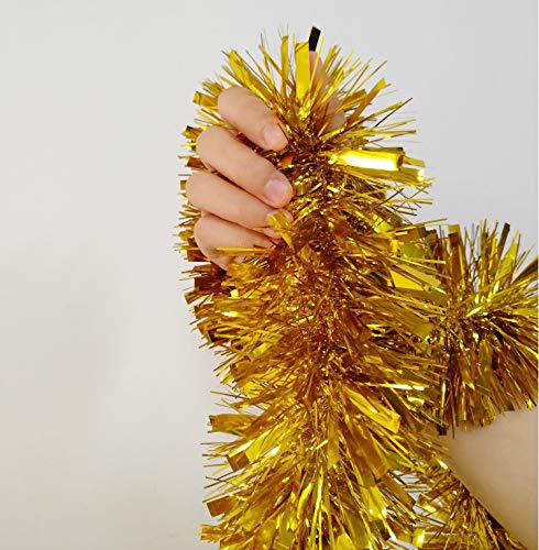25 ft Silver & White Tinsel Twist Garland V390