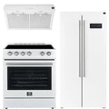 30 Electric Range, Range Hood and Refrigerator in White R7041