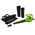 12 Amp 375 CFM Corded Electric Leaf Blower/Mulcher/Vacuum W7405
