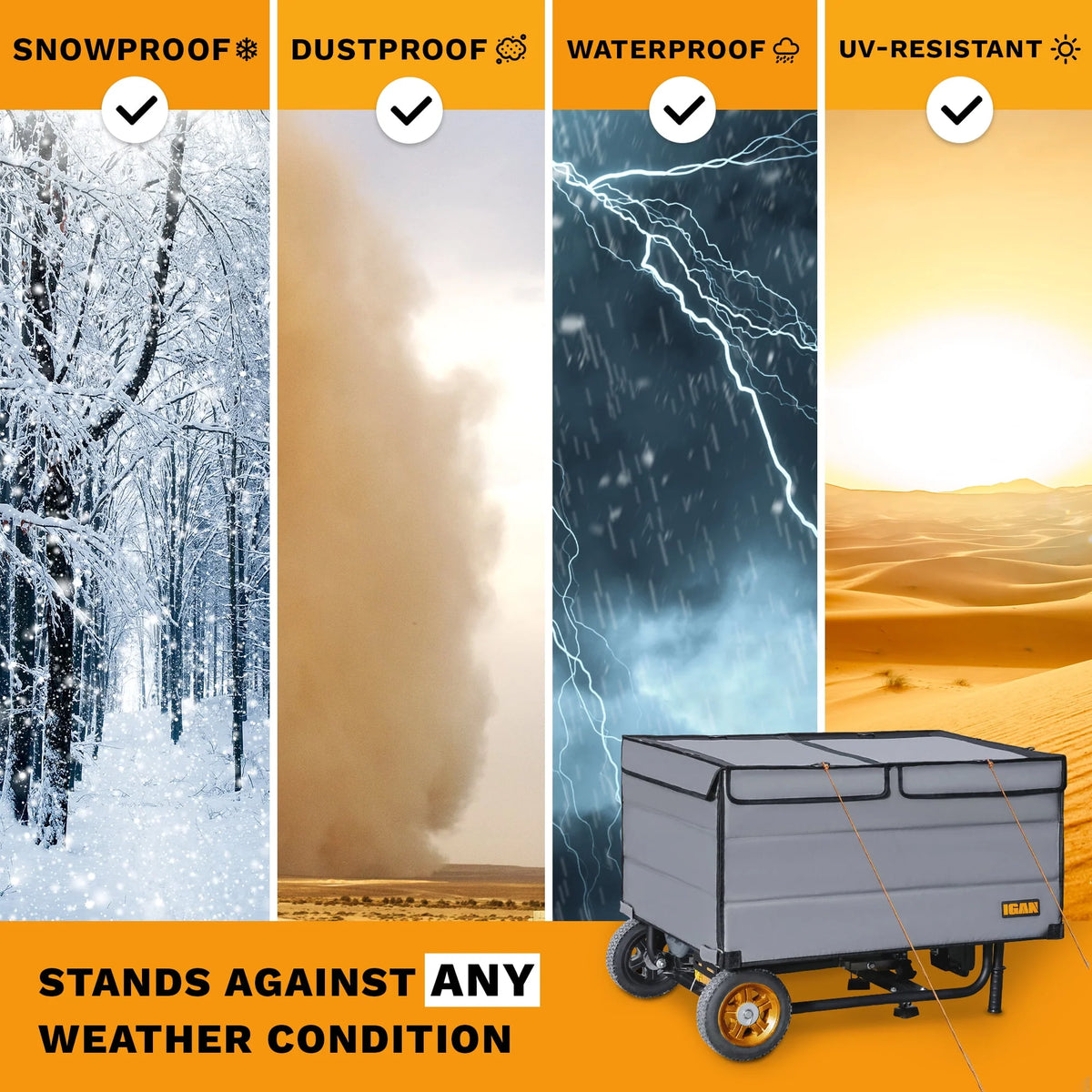 Waterproof Portable Generator Cover Black C969