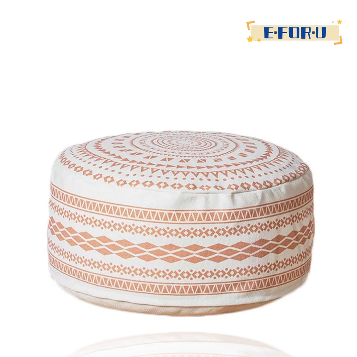 Round Pouf Ottoman Cover T933282