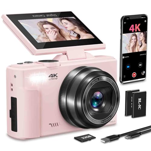 4K 64MP Compact Digital Camera with 18X Digital Zoom B854