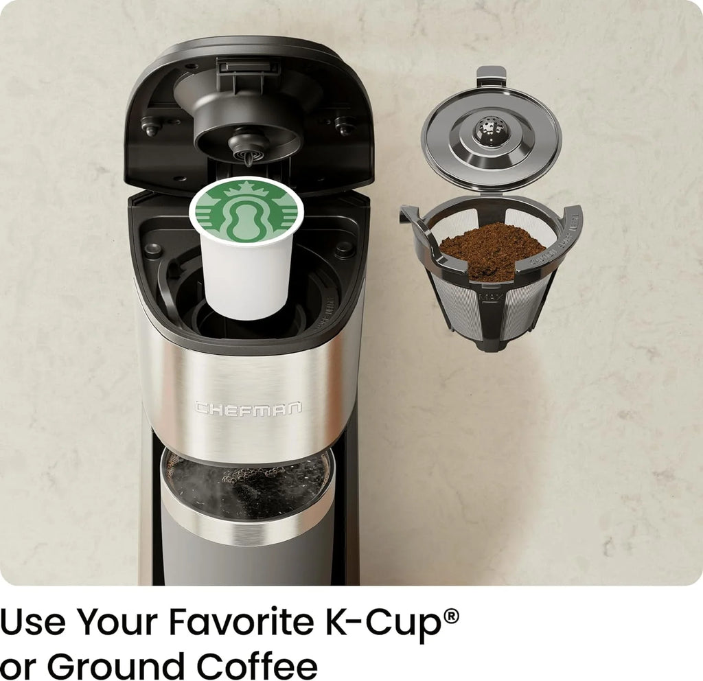 Single Serve Coffee Maker with Reusable Filter, Black K823920