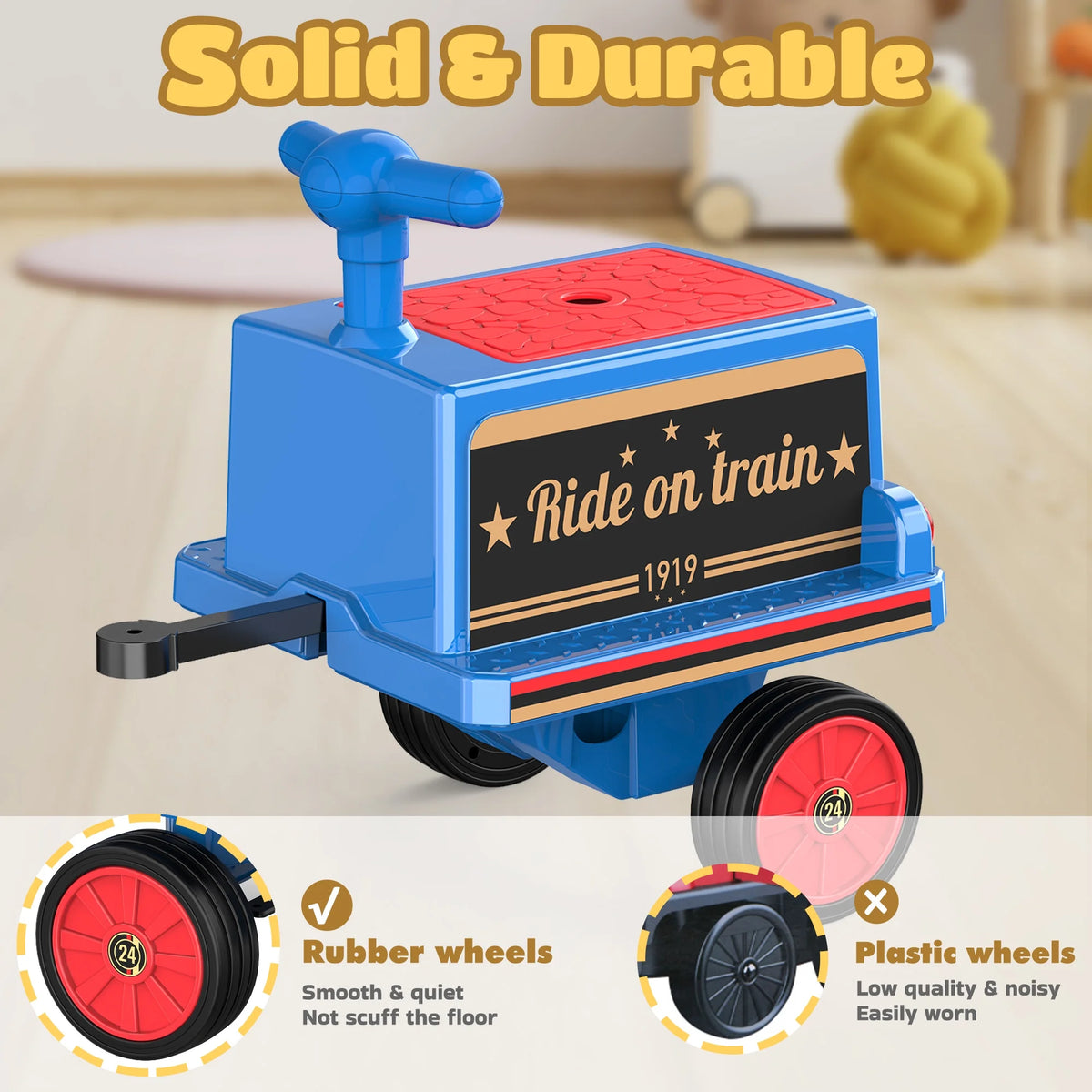 12 Volt 2 Seater Kids Ride on Train with Storage Box E859