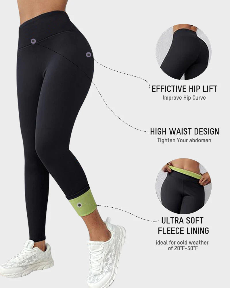 Fleece-Lined Tummy Control Shaping Leggings I256