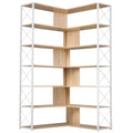 L-Shaped 7-Tier Bookshelf with Metal Frame C241