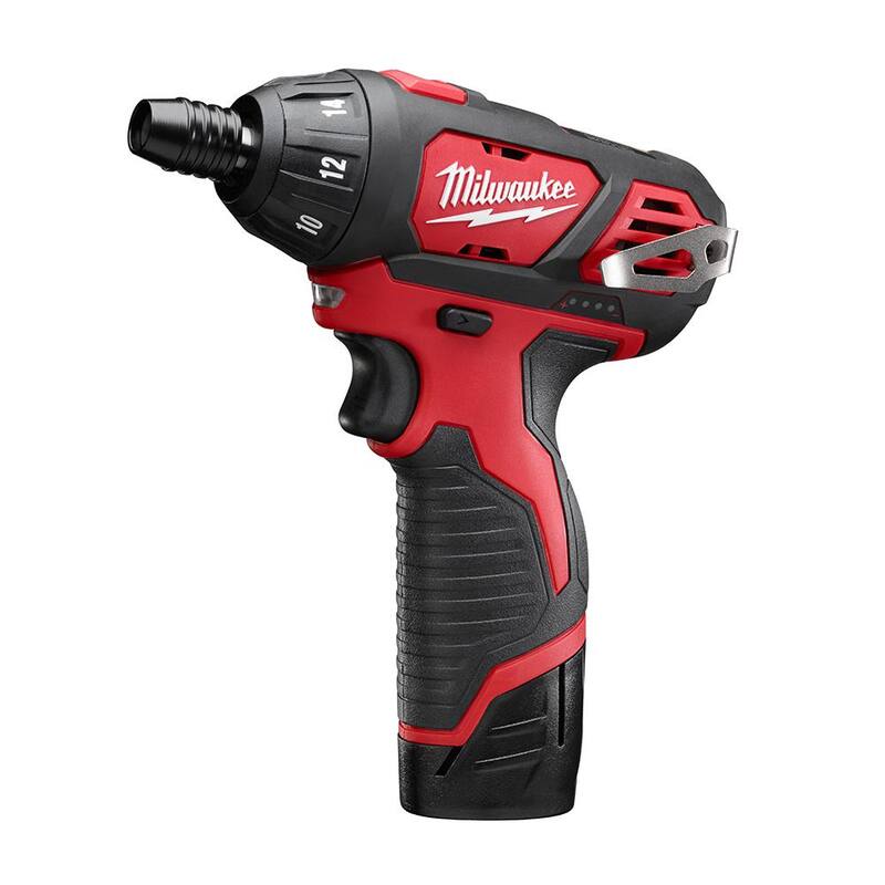12V Cordless 1/4 in. Hex Screwdriver Kit with Two 1.5Ah Batteries H3355