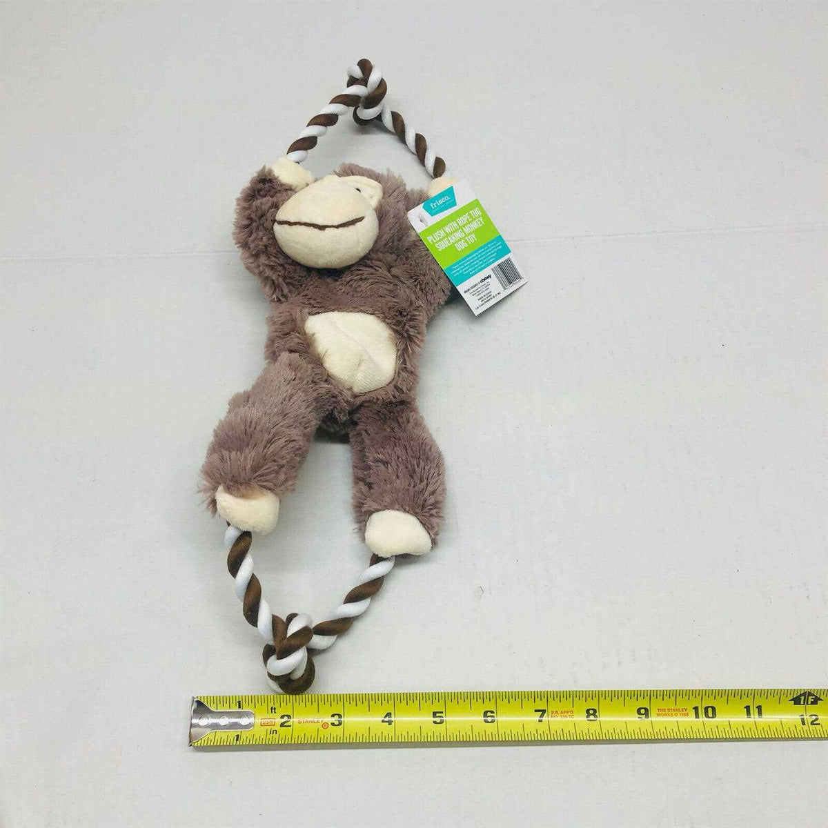 Monkey Plush Rope Squeaky Dog Toy B310630
