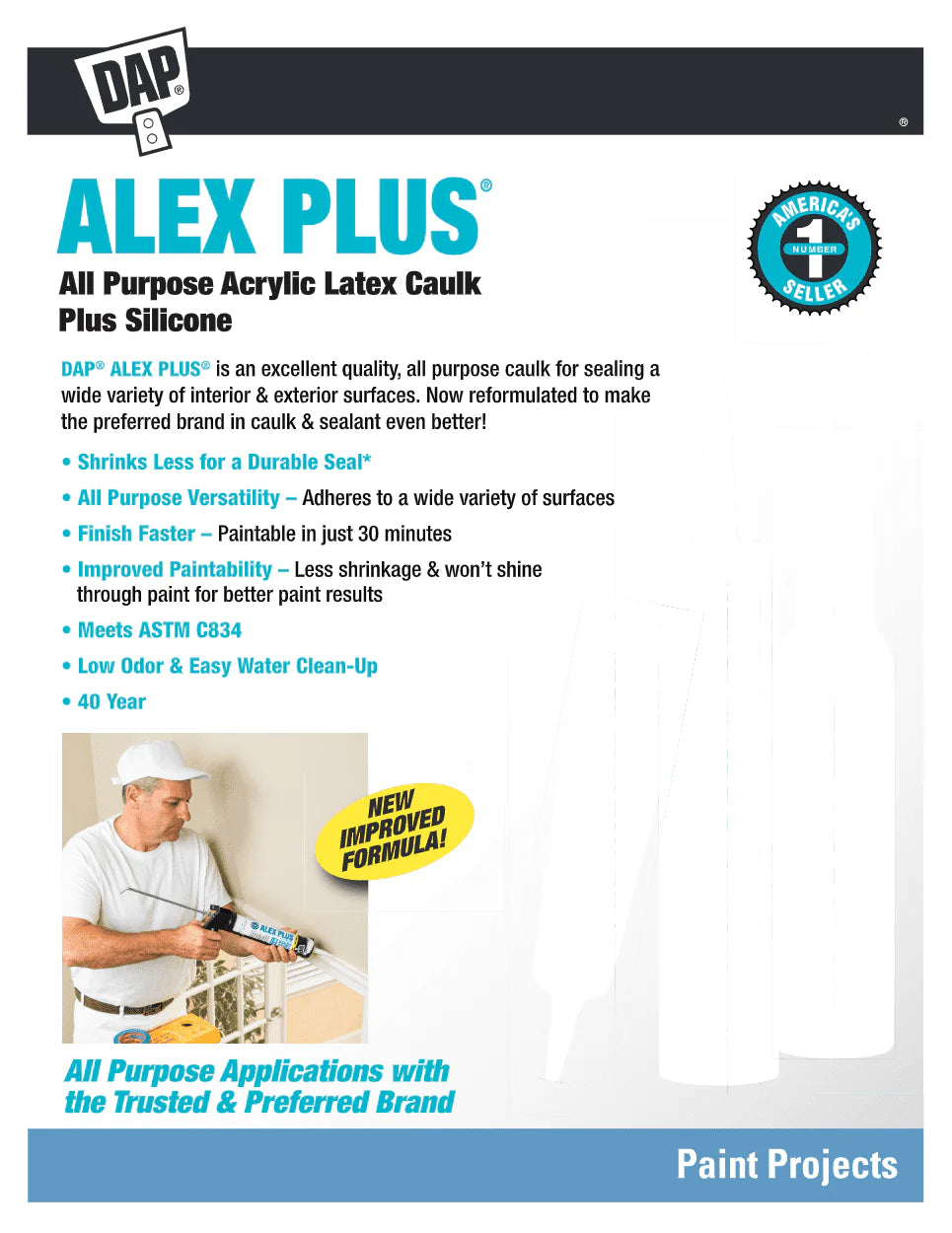 Clear Acrylic Latex Caulk Plus Silicone 10.1 oz Q5543