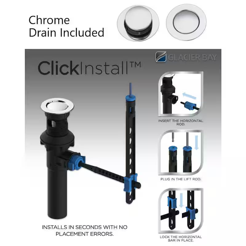 4 in. Centerset Double-Handle Low-Arc Bathroom Faucet in Polished Chrome K2871