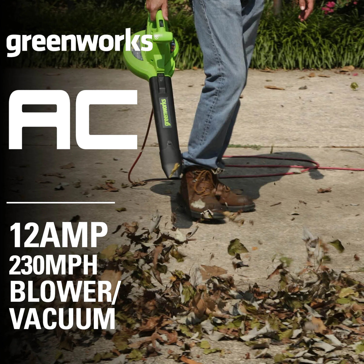 12 Amp 375 CFM Corded Electric Leaf Blower/Mulcher/Vacuum W7405