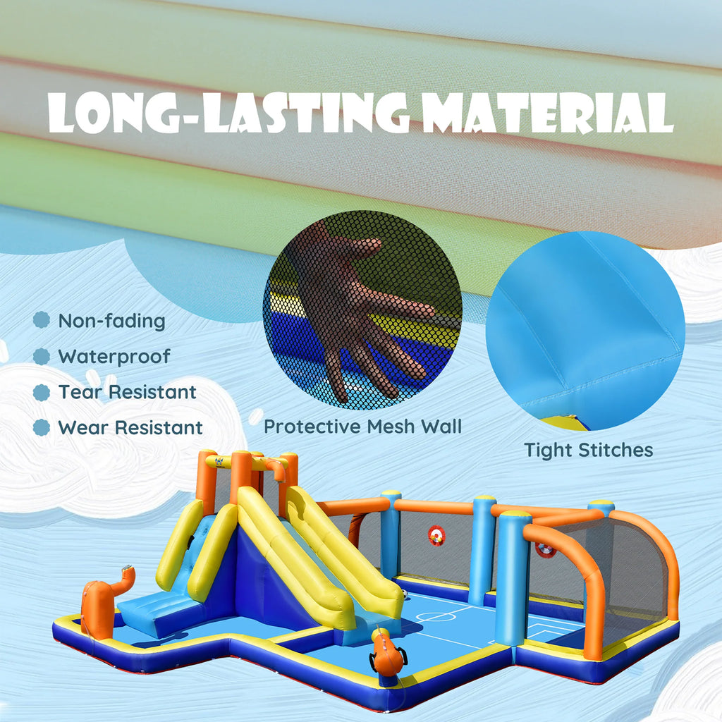 Inflatable Soccer Water Slide with Splash Pool C57000