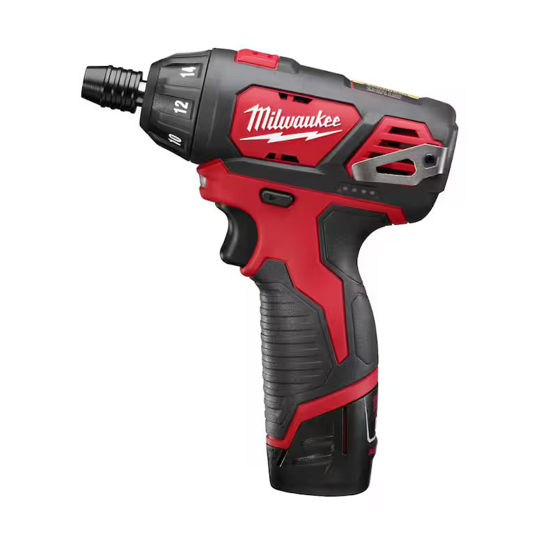 12V Cordless 1/4 in. Hex Screwdriver Kit with Two 1.5Ah Batteries H3355