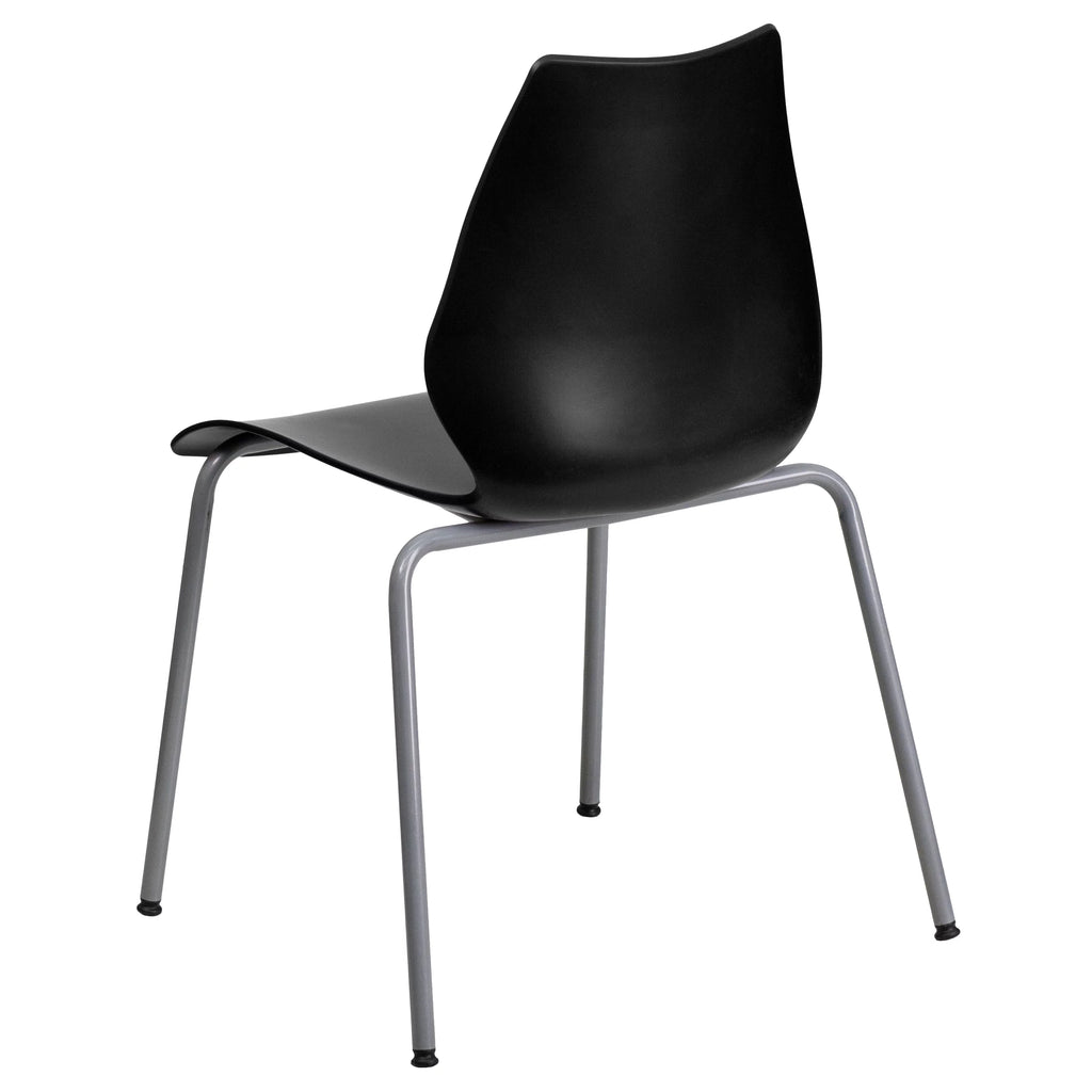 Black Stack Chair with Lumbar Support N5654
