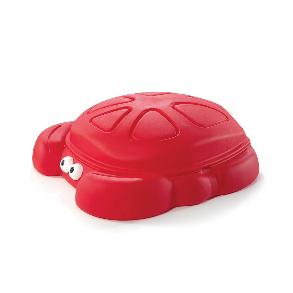 Red Plastic Outdoor Sandbox with Cover H273