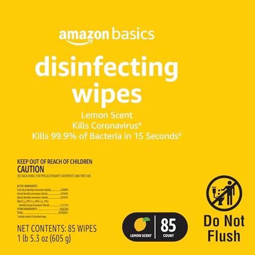 Lemon & Fresh Scent Disinfecting Wipes 255 Count E916