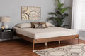 Ash Walnut Finished Wood Queen Size Bed Frame P25273