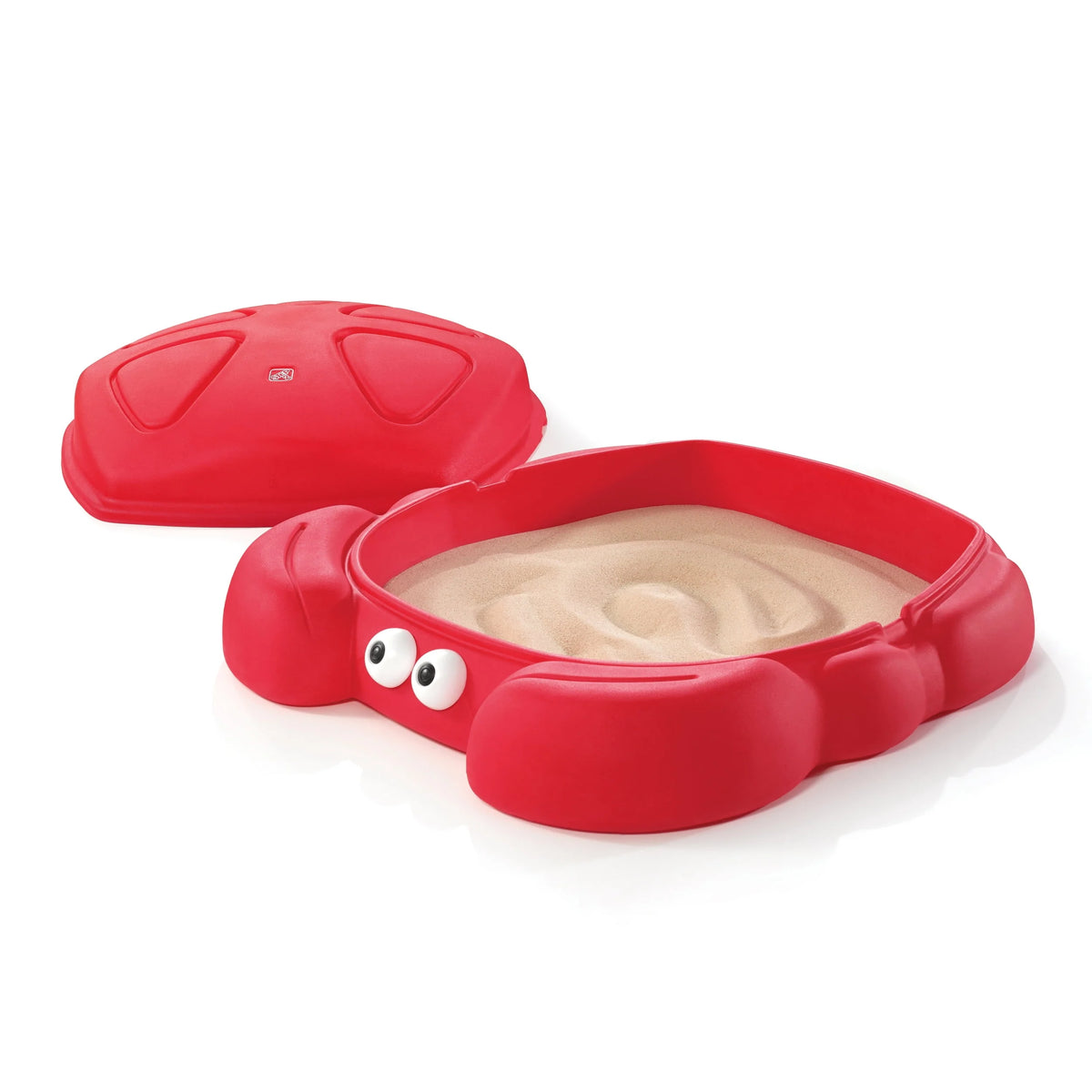 Red Plastic Outdoor Sandbox with Cover H273