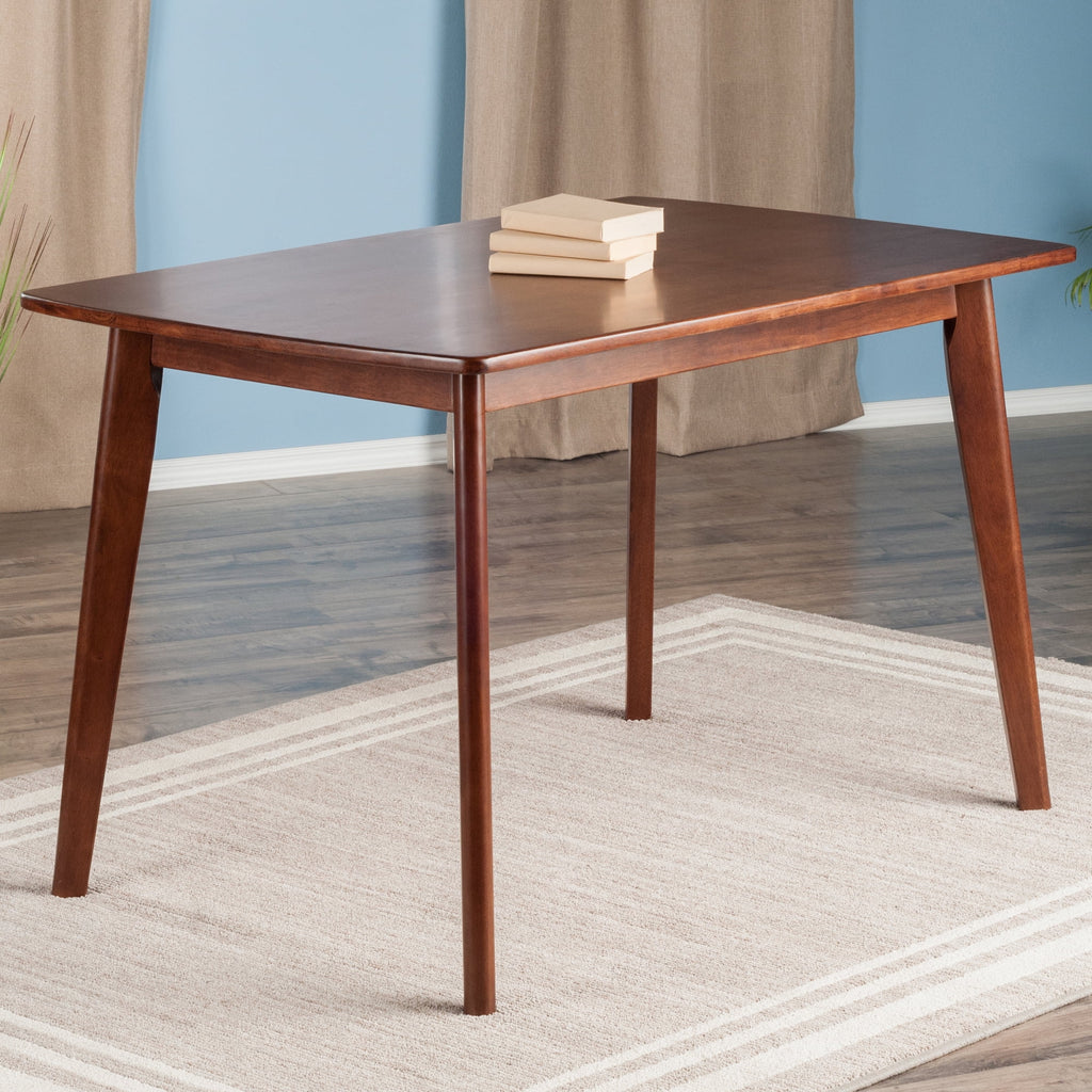 Oblong Walnut Finish Dining Table H872
