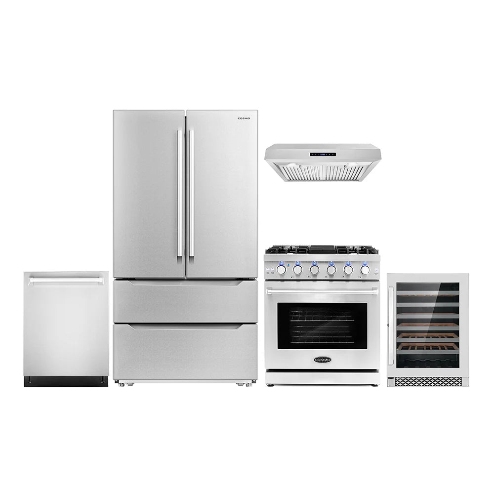 30 Gas Range, Under Cabinet Range Hood, Dishwasher, Refrigerator with Ice Maker and Wine Cooler A266