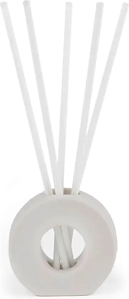 Liquidless Reeds with 25 Flameless Reeds and Decorative Vase, White W356