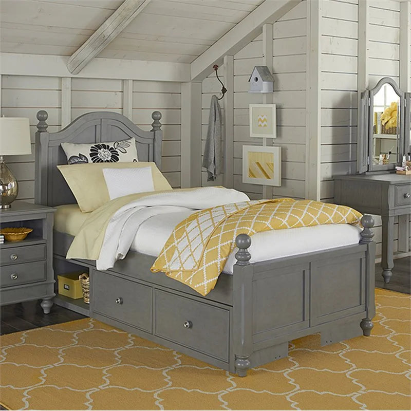 Twin Wood Storage Bed I377