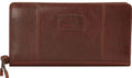 Cognac RFID Zippered Clutch Wallet Y48346
