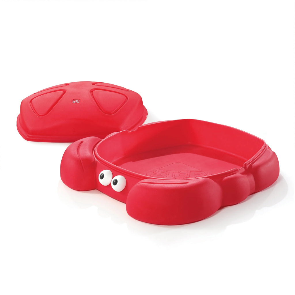 Red Plastic Outdoor Sandbox with Cover H273